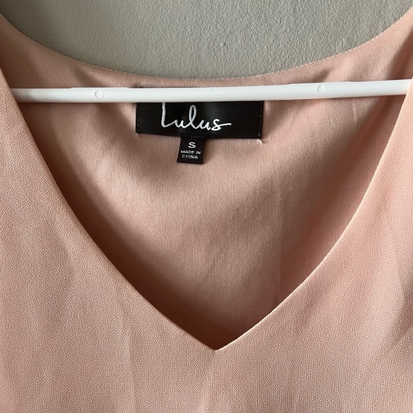 Lulus Shifting Dears Blush Pink Long Sleeve Dress Size Small - Picture 2 of 7